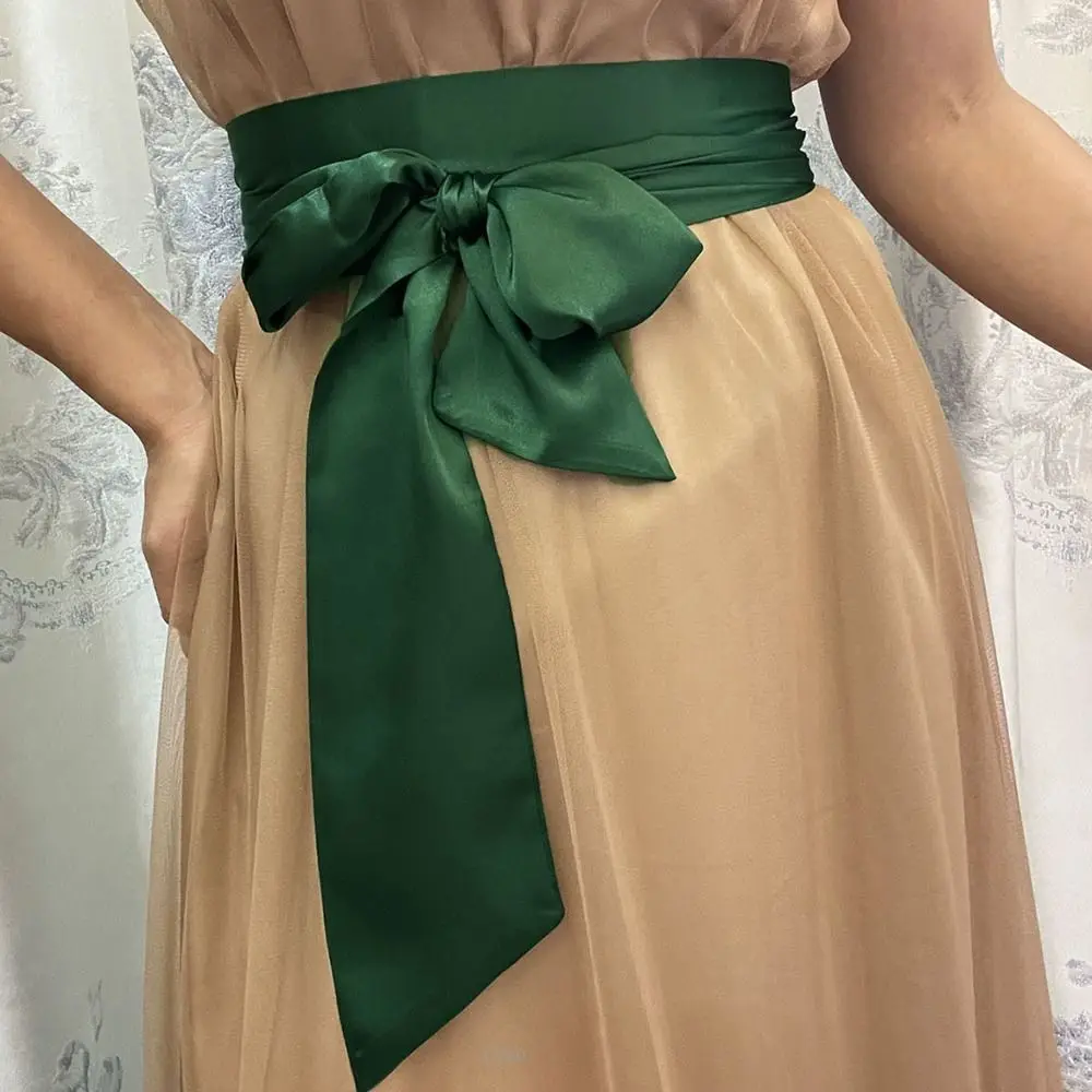 Satin Seide Schleife Korsett Taille Gürtel Breite Dekorative Schleife Stoff Band Cummerbunds DIY Taille Bands Für Frauen Dame Mädchen Braut – Detail 4