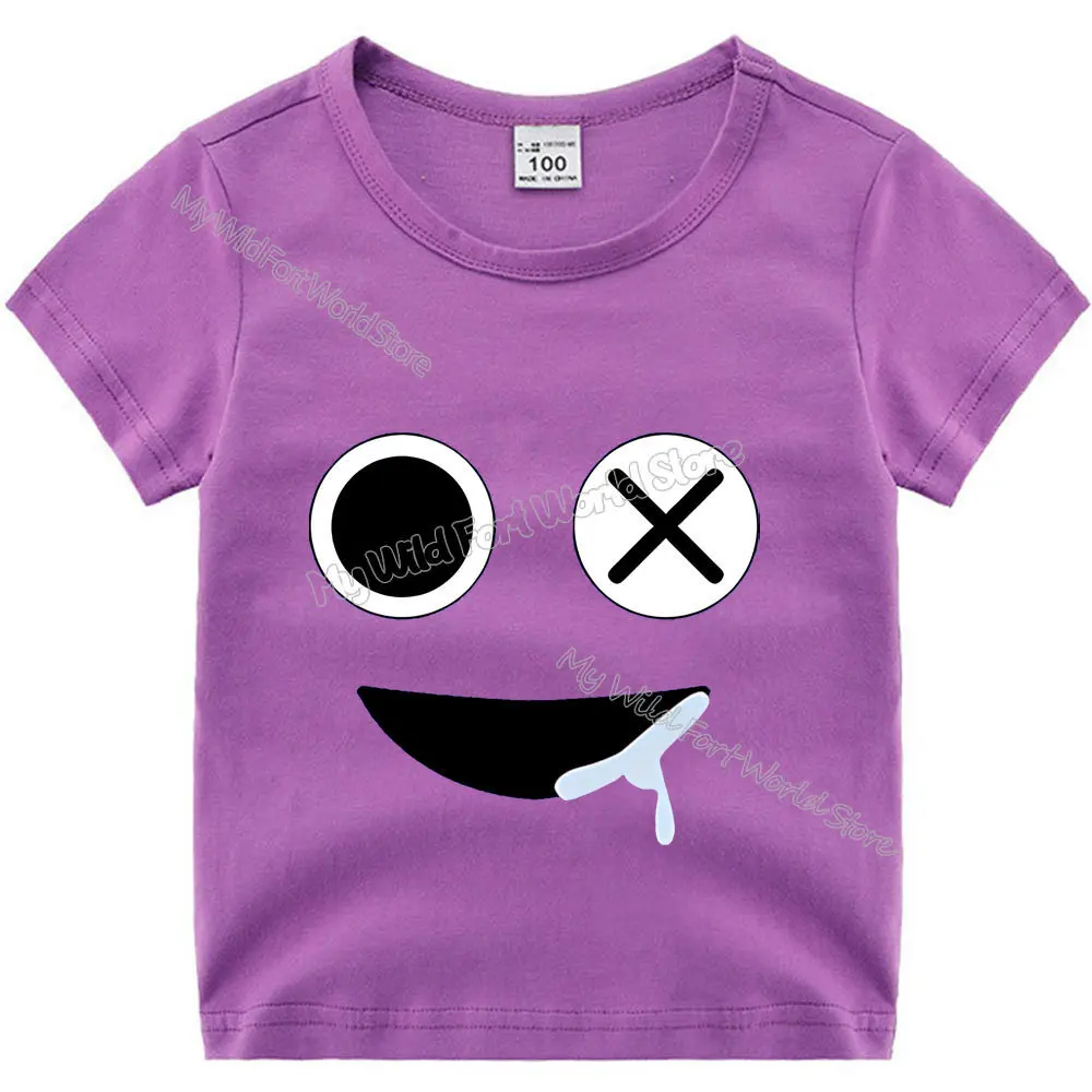 Roblox Camiseta Infantil Feminina De Manga Curta De Algodão Com Estampa De  Desenho / Gola Redonda (100-170Cm)