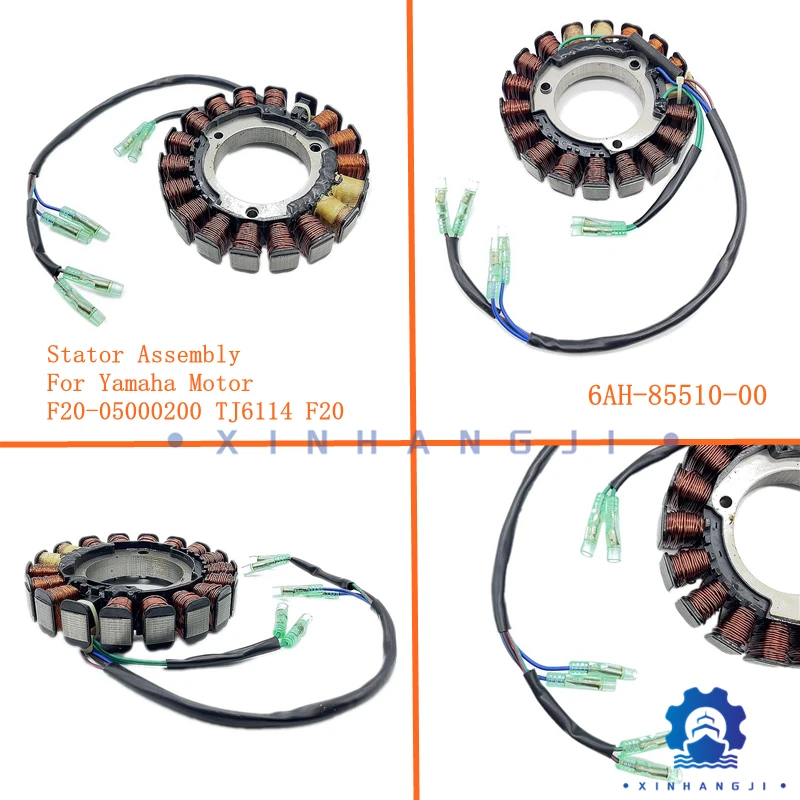 

6AH-85510-00 Stator Assy For Yamaha Motor Outboard F9.9 F13.5 F15 F20 4-stroke ，6AH-85510-00-00，6AH-85510，6AH85510