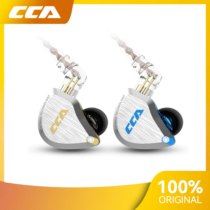 

CCA C12 5BA+1DD Hybrid Hanging In Ear Headset 12 Drivers Unit HIFI DJ Monitor Earphone Earbuds Noise Cancelling Wired Gamer PC