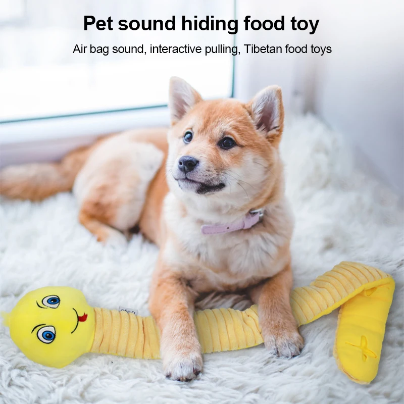 

Dog Toys Interactive Puppy Plush Snake Squeak Chew Toy Snuffle Hide & Seek for Medium Dogs Improving Intelligence Pet Toys