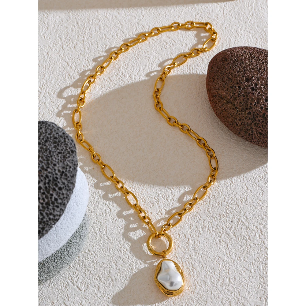 Yhpup Pendant Necklace 18K PVD Plated Chain