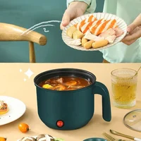 Mini cuiseur à riz électrique antiadhésif, Machine de cuisson multifonction simple/Double couche, marmite chaude pour usage domestique 5