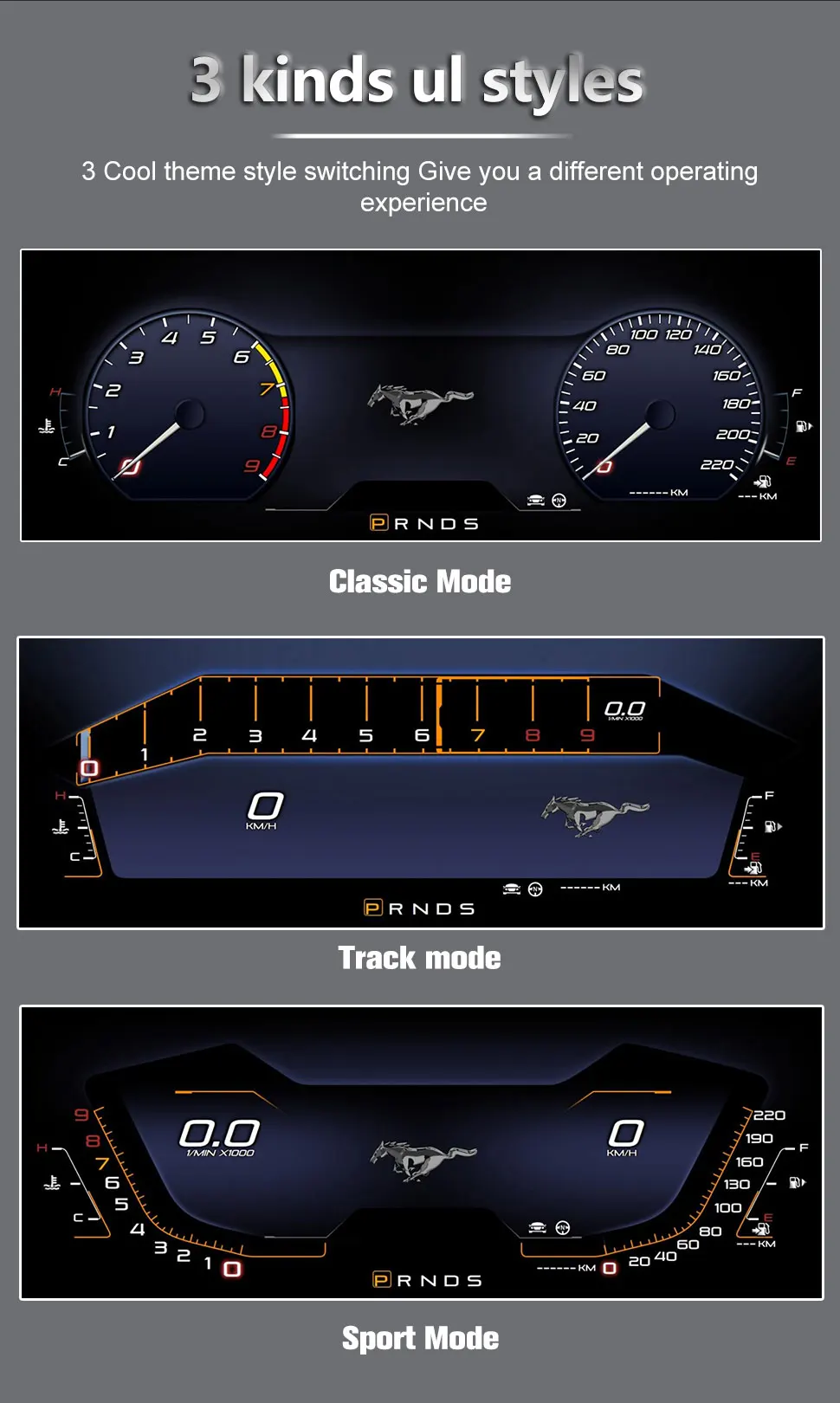 Digital Cluster Dashboard For Ford Mustang 2015-2021 Dashboard speedometer Suppo