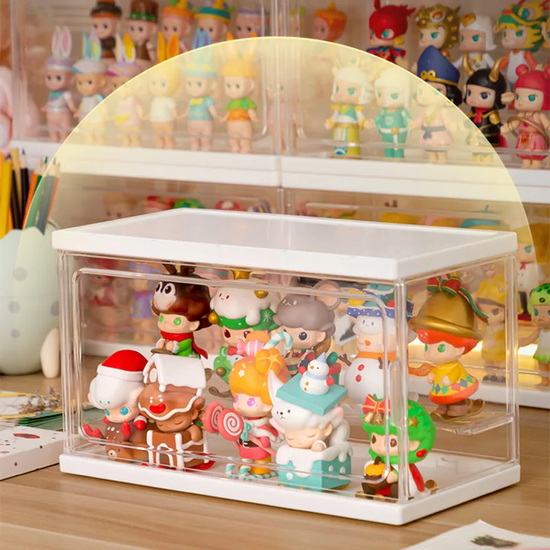 Display Cabinet for Figures Acrylic Transparent Dustproof Display