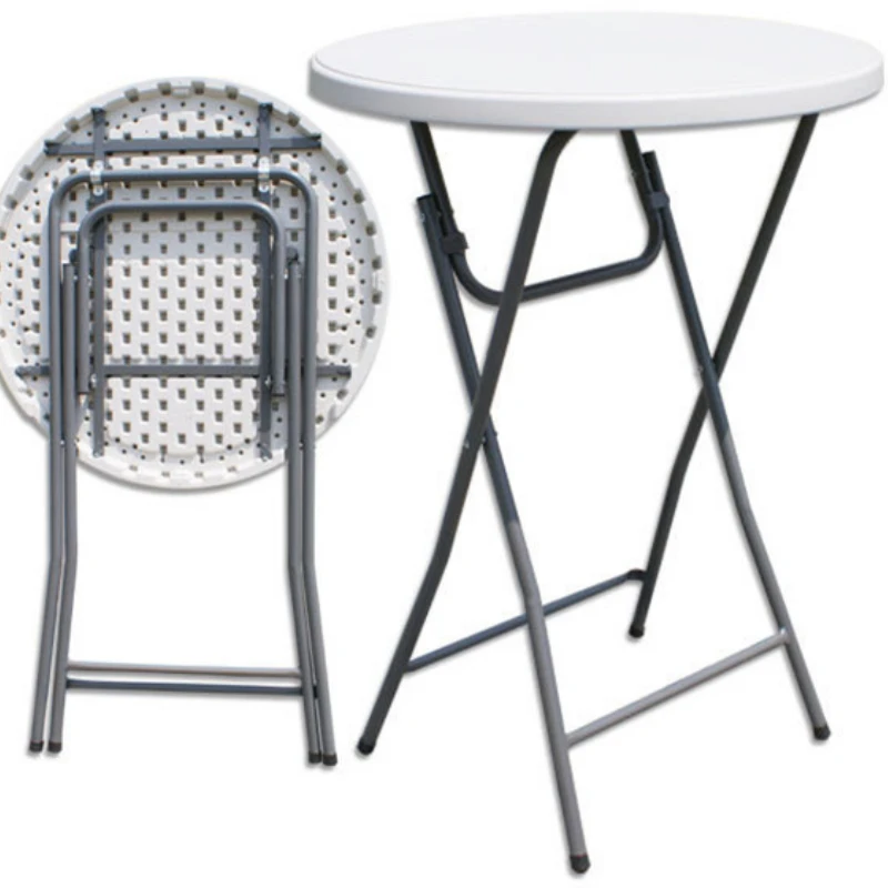 Hot Sales Plastic 80cm Round Folding Table High Bar Table For Cocktail