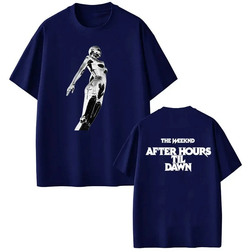 패션 캐주얼 티셔츠 스트리트웨어 The Weeknd After Hours Til Dawn Tour 2026 그래픽 T 셔츠 유니섹스 힙합 반소매 티셔츠