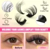 QIUNING Eyelash Clusters Kit Fluffy Individual Lashes Lash Bond and Seal and Remover Faux Mink Lashes Eyelash Extension DIY
