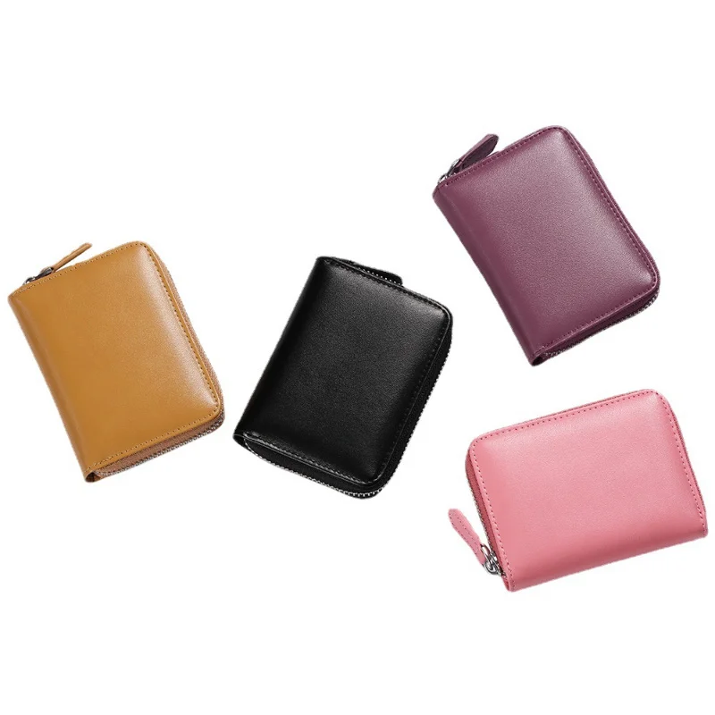 

Japanese Style Zero Wallet Genuine Leather RFID Anti-theft Brush Men and Women's Zipper Coin Storage Classification