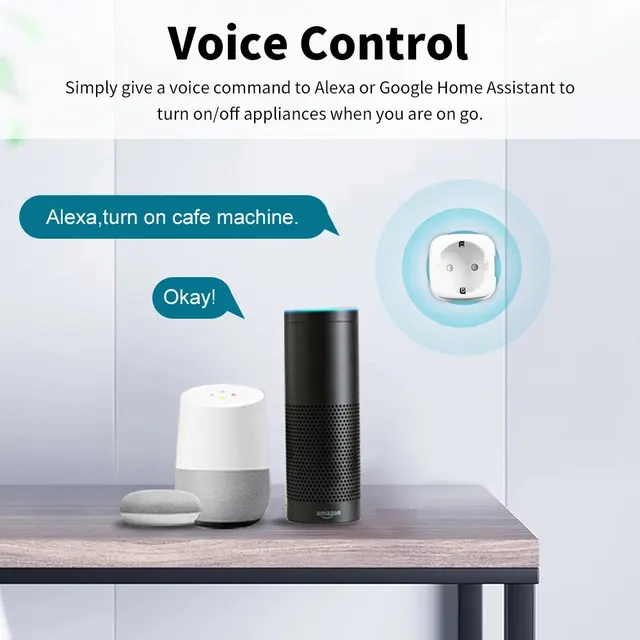 Tuya Smart WiFi EU Plug Socket Power Monitoring Timing Function 16A Outlet Works with Alexa Google Home Alice Smart Life Home 2