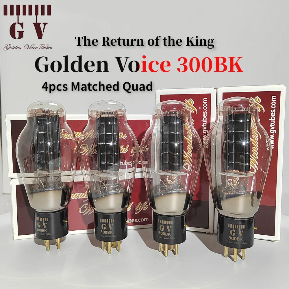 Golden Voice 300BK King  Vacuum Tube Replacement Upgrade 300B 4300Tube Valve Matching Amplifier High Fidelity Matched Quad