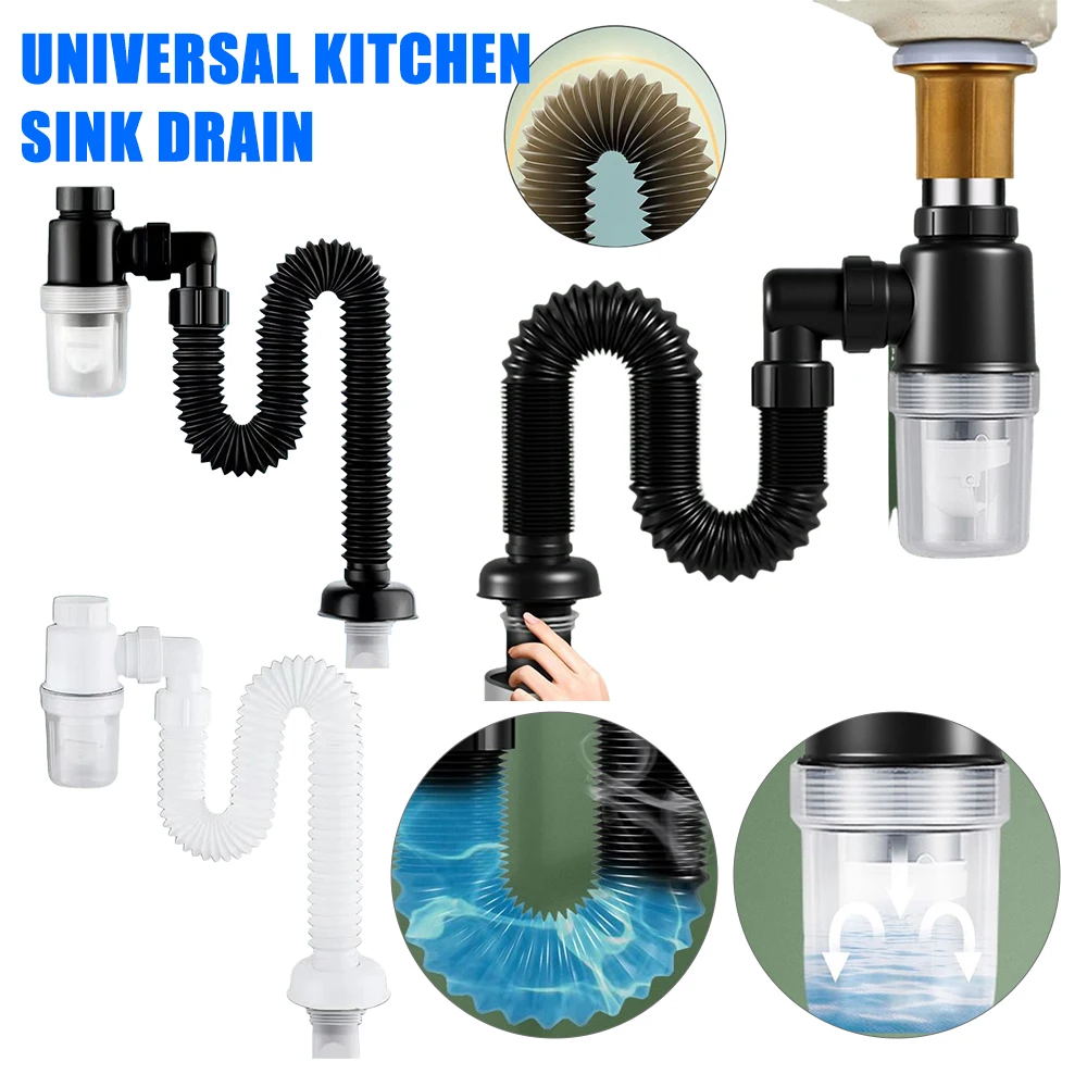 Universal Kitchen Sink Drain Anti Clogging Retractable Deodorizing ...