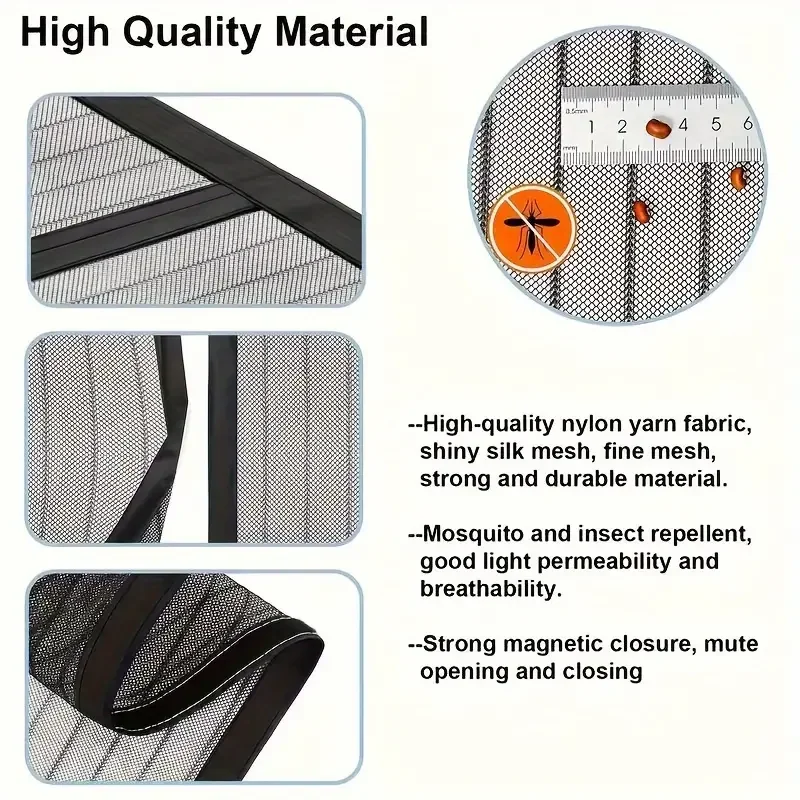 100x210CM Magnetic Door Curtain Net Door Anti Mosquito Insect Fly Bug Curtains Automatic Closing