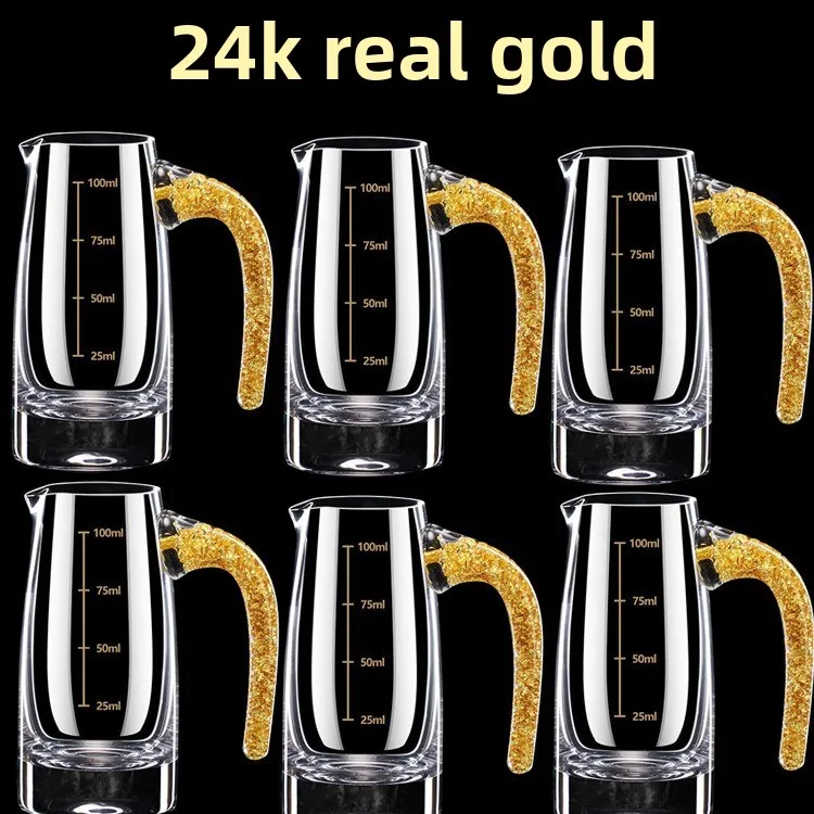 Baijiu cup wine dispenser set Household wine glass Chinese set with graduated cup holder