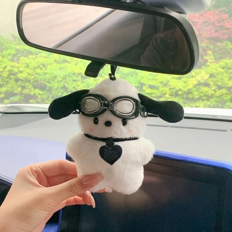 

Kawaii Sanrio Plush Keychain Pochacco Keyring Cartoon Doll Pilot Dog Key Chain Car Backpack Pendant Kids Couple Christmas Gift