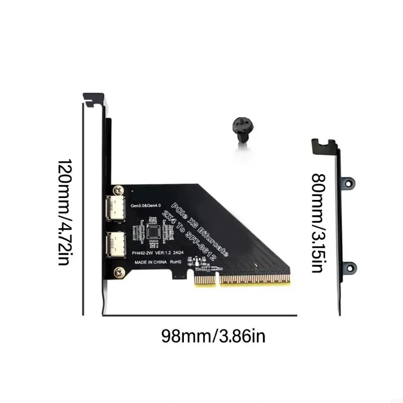 U2JE Advanced PCIExpress x8 to 2 Port Oculink SFF 8611 8611 Expansion Adapter Card Enhances Data Transfer