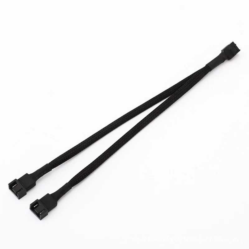 4 Pezzi Cavo Splitter Per Ventole PWM A 4 Pin, Da 1 A 2 Vie, Lunghezza 25 Cm, Nero, Per Connettere Ventole 3/4 Pin Alla Scheda Madre