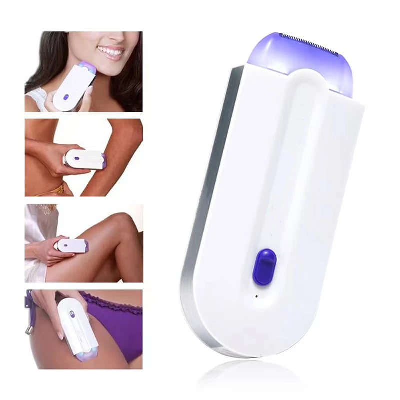 

USB Rechargeablel Painless Laser Shaver Trimmer Safety Depilation Touch Removal for Face Arms Legs Bikini Electric Hair Epilator