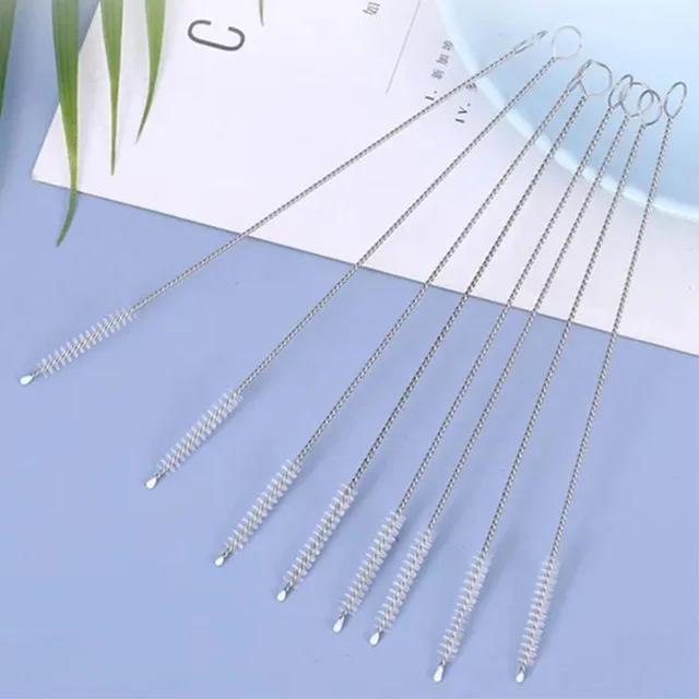 Brosses de nettoyage à Tube fin, outils, Pipette, réservoir, brosse, bouteille, Tube d'aspiration, nettoyeur de verre, 10 pièces/ensemble 4