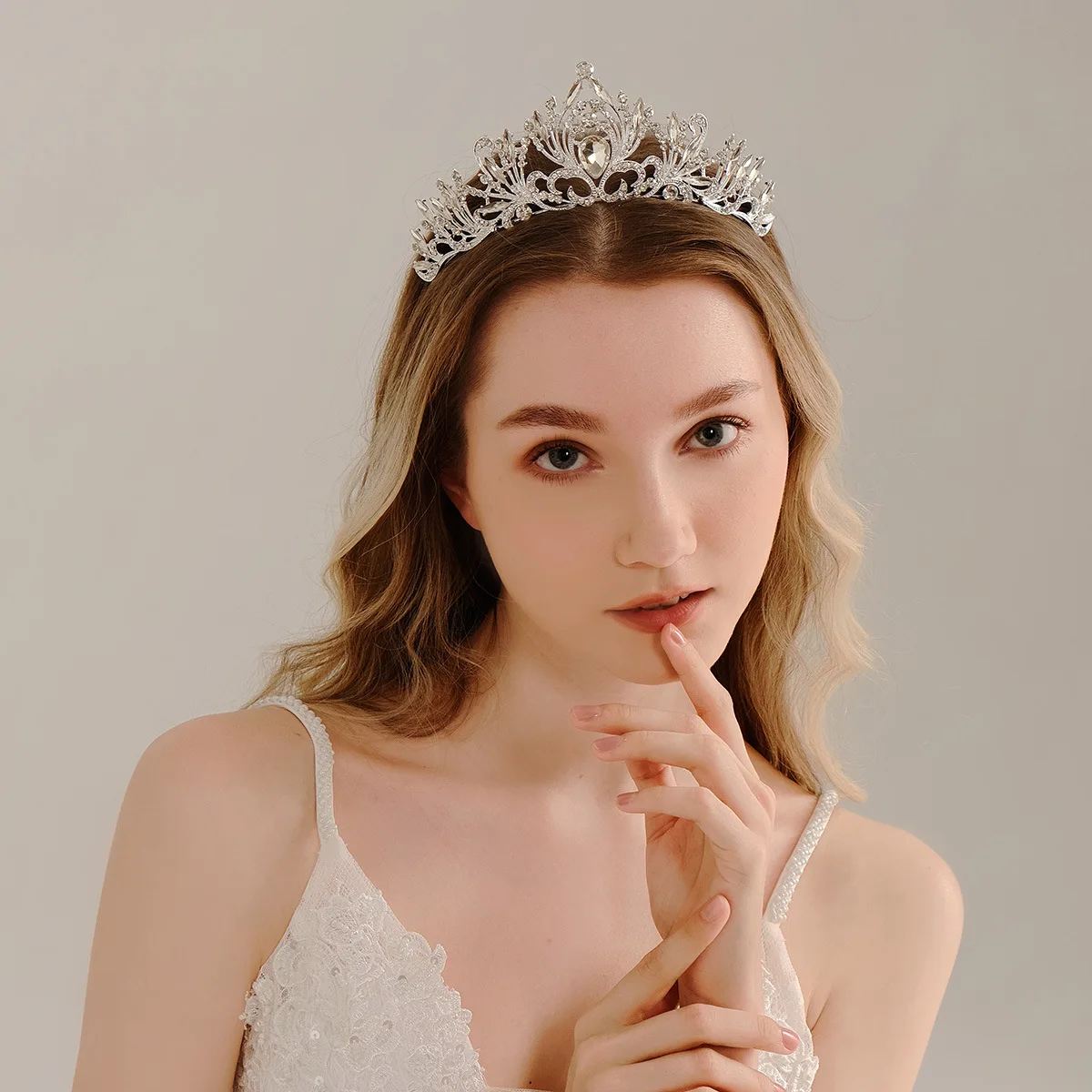 Royal Silver Color Crystal Crowns Women Bride Diademi Queen For Wedding Crown Headpiece Princess Wedding Hair Jewelry Accessori