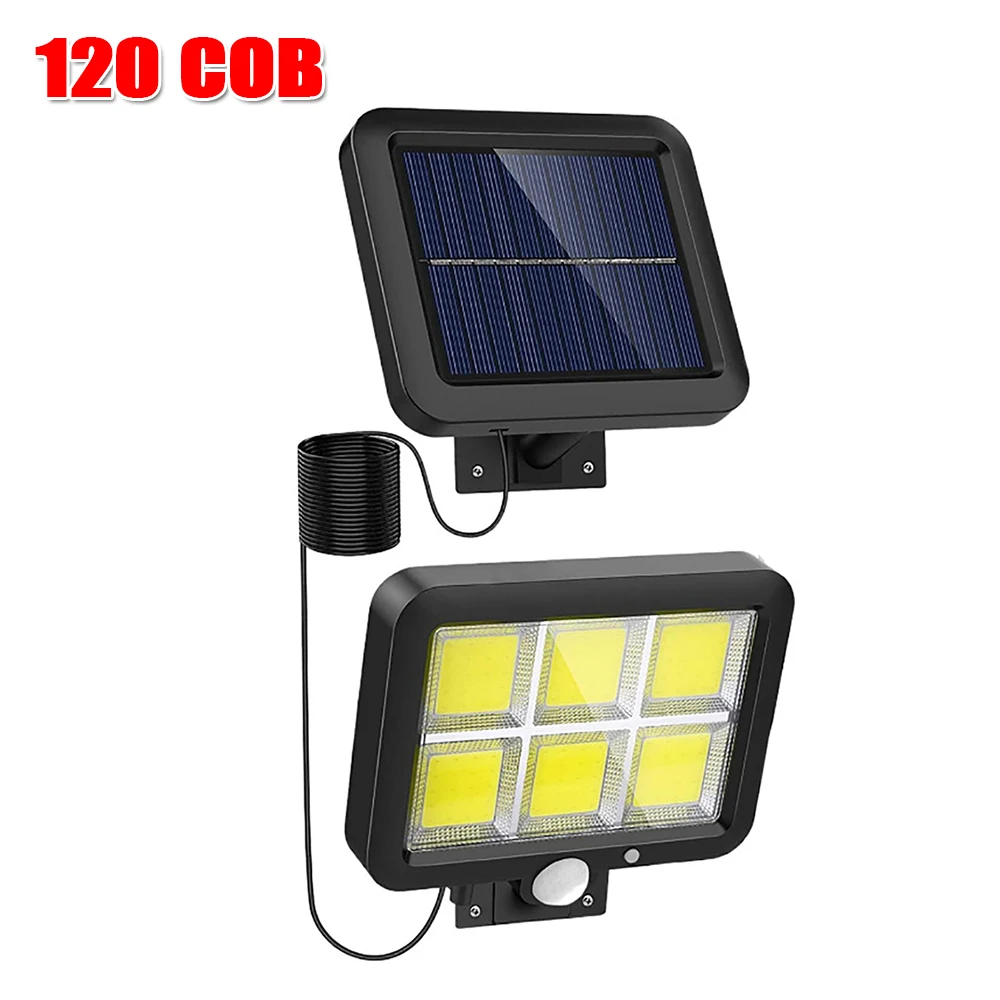 

Solar Wall Lamp Outdoor Motion Sensor Light 56LED/120COB Securtiy Night Light for Garden Patio Yard Garage Driveway Porch Fence