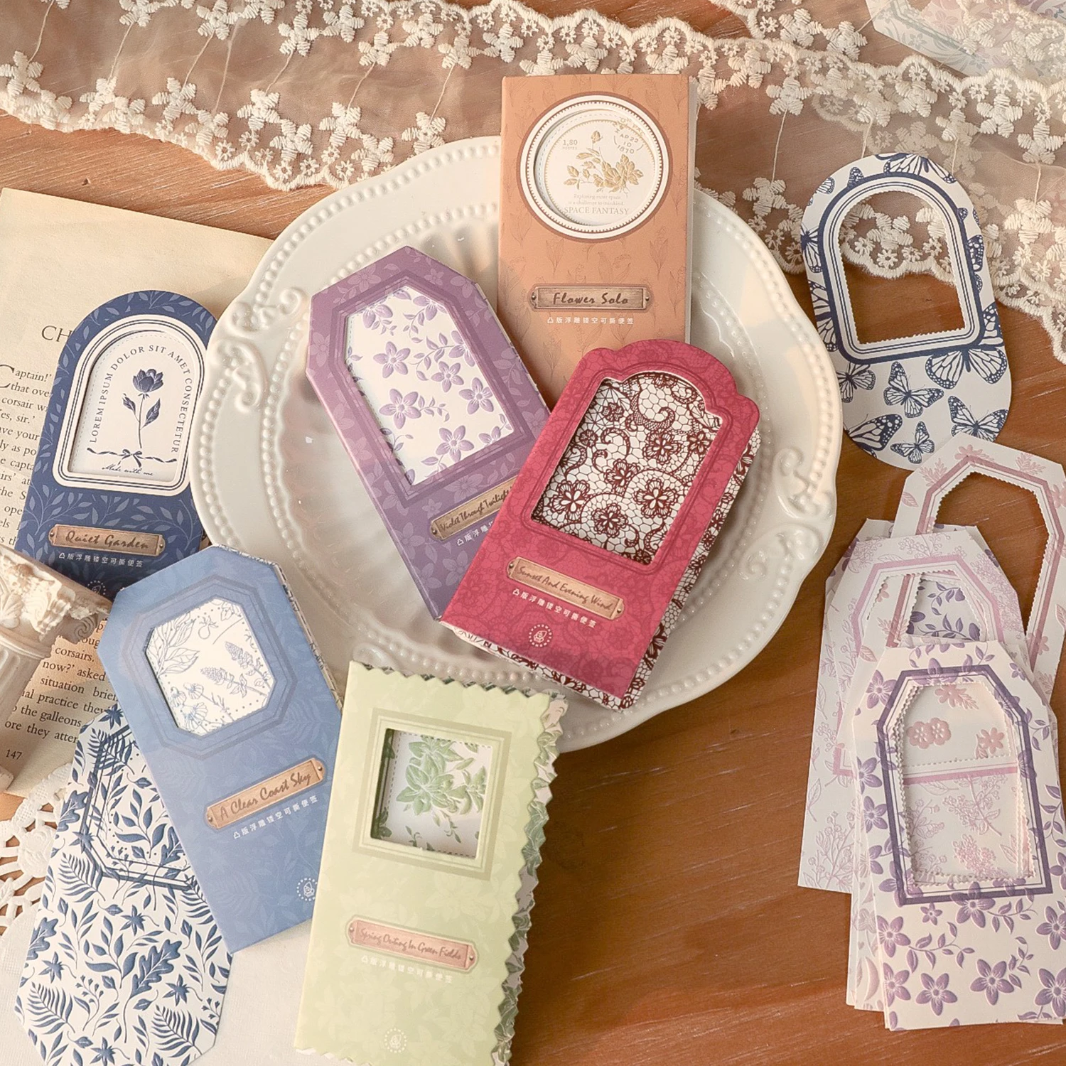 

6packs/LOT Lantau flower planting series retro paper message memo pad