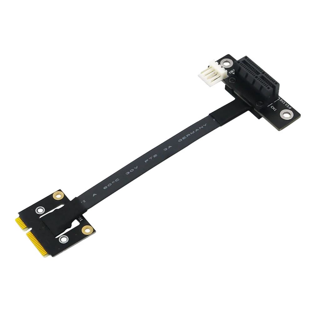 

Mini PCIe к PCI-E 1X 270 градусов кабель адаптера 20 см PCIE3.0 Удлинительный кабель с 4-контактным SATA кабелем питания для графического процессора