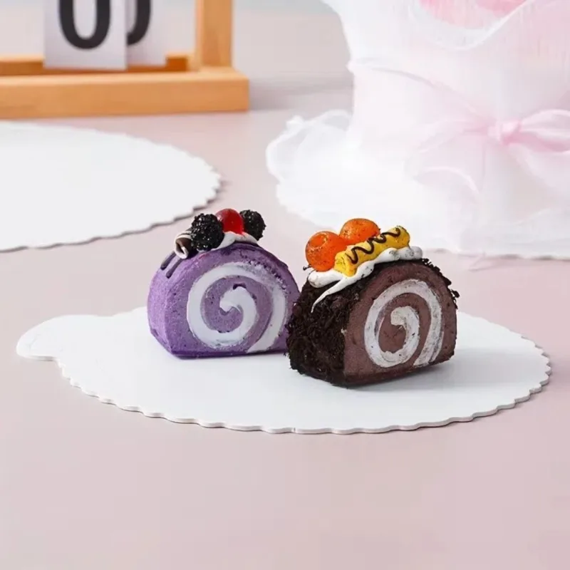 Round Cake Serving Board with Handle Reusable Plastic Base for Mousse Cakes Cheesecakes Non-Slip Grip for Secure Transport