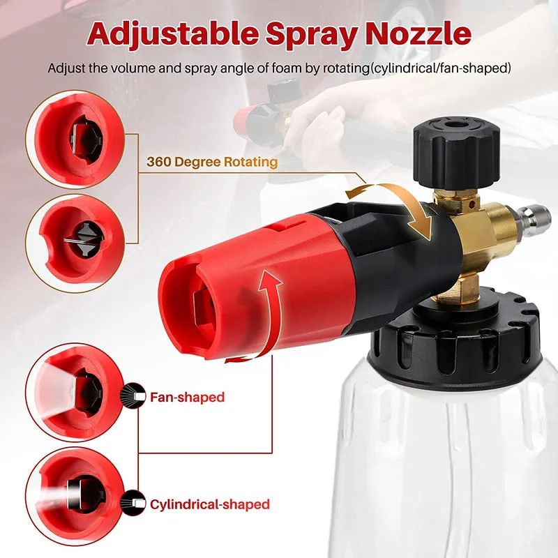 Foam Nozzle Snow Foam Lance Foam Bottle Sprayer for Karcher Bosch Parkside Elitech Nilfisk Huter Stihl Pressure Washer Car Wash 3