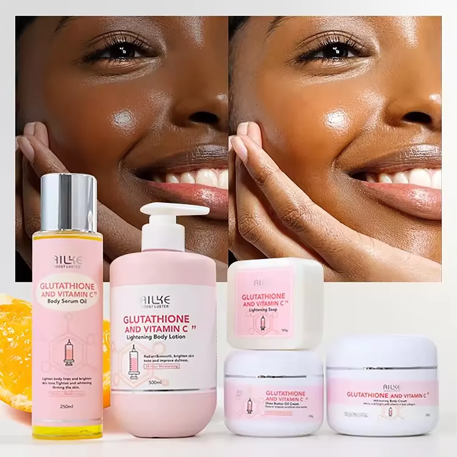 AILKE Vitamin C Cream, Hydration & Brightening Lotion, Improve Dull Skin, Clean Skin, Glowing Beauty Face & Body Care 2