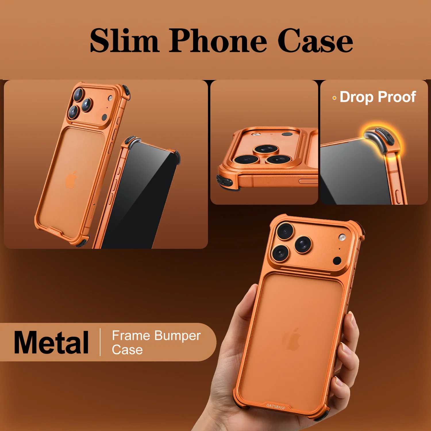 Sleek Metal Phone Case with Military-Grade Drop Protection