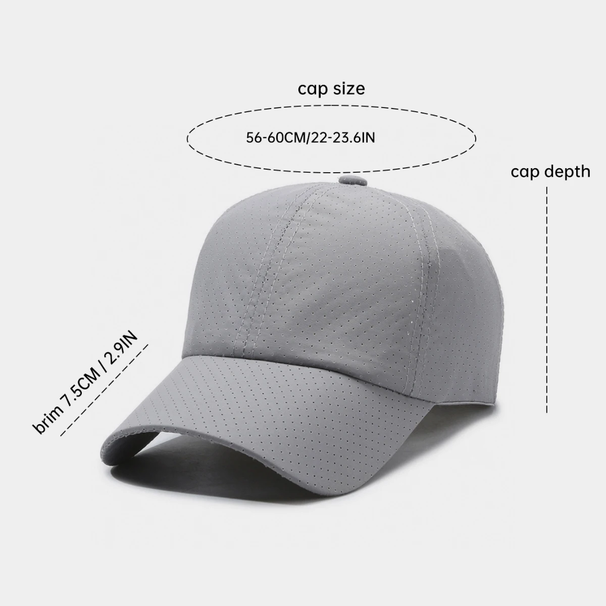 Men's Quick-Drying Outdoor Cap for Large Head Circumference, Women's Face-Slimming Baseball Cap, Large Head and Face Sun Protection Hiking Cap