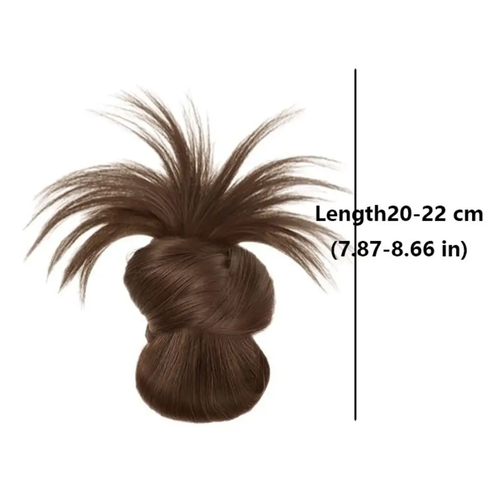 New High Temperature Wire Synthetic Half-tie Hair Claw Black Brown Lazy Meatball Head Wig Catch Clip Women