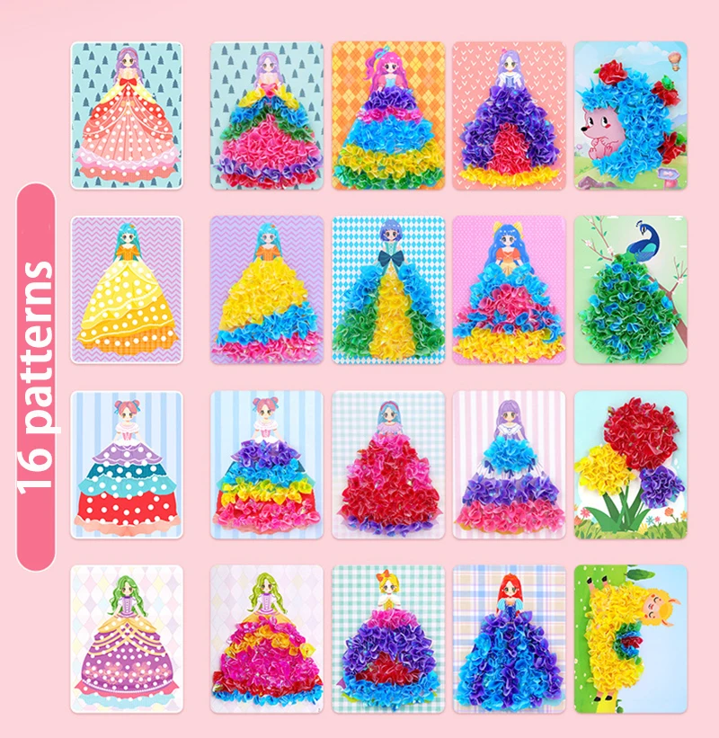 Colourful 3D Princess Dresses with Fabric Poking Fun