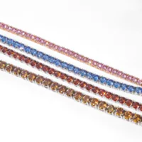 Collier tennis hip-hop Ice 5 mm de large, coloré et scintillant, en zircon CZ, collier tennis tendance, adapté aux hommes et aux femmes 2