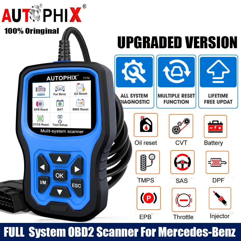 Autophix 7770 Obd2 Scanner For Mercedes Benz 16pin All System Car Obd2