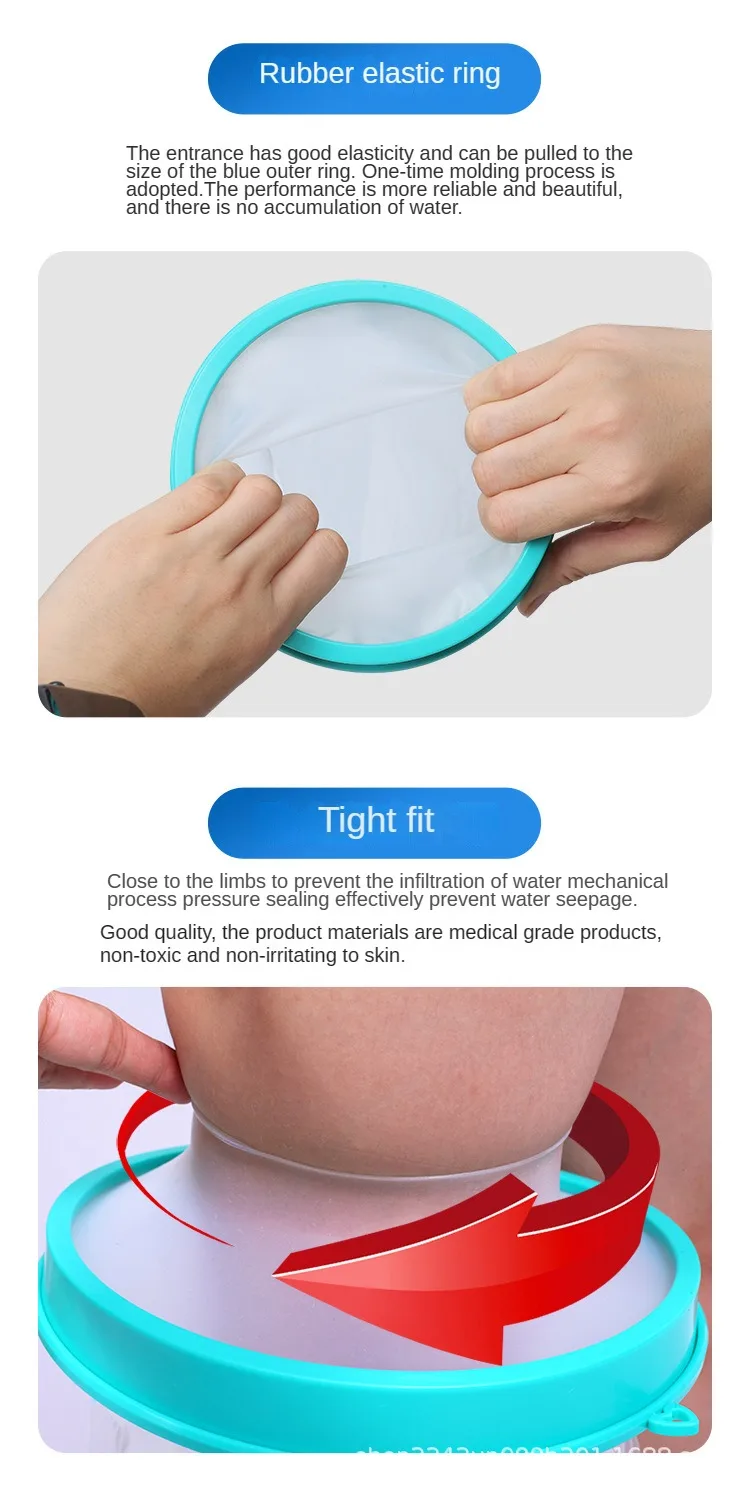 Adult Foot Ankle Foot Gypsum Shower Waterproof Cover for Postoperative Fracture Care and PICC Bathing Waterproof Cover