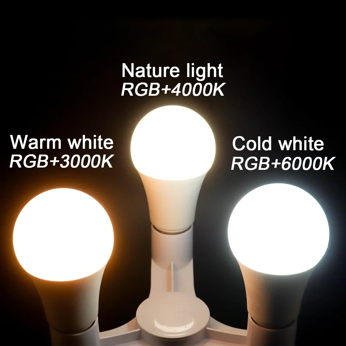 슈퍼 밝은 GU10 A60 C37 G45 스마트 RGBW 적외선 원격 제어 LED 전구 6W 10W 디밍이 가능한 컬러 라이트 가족 파티