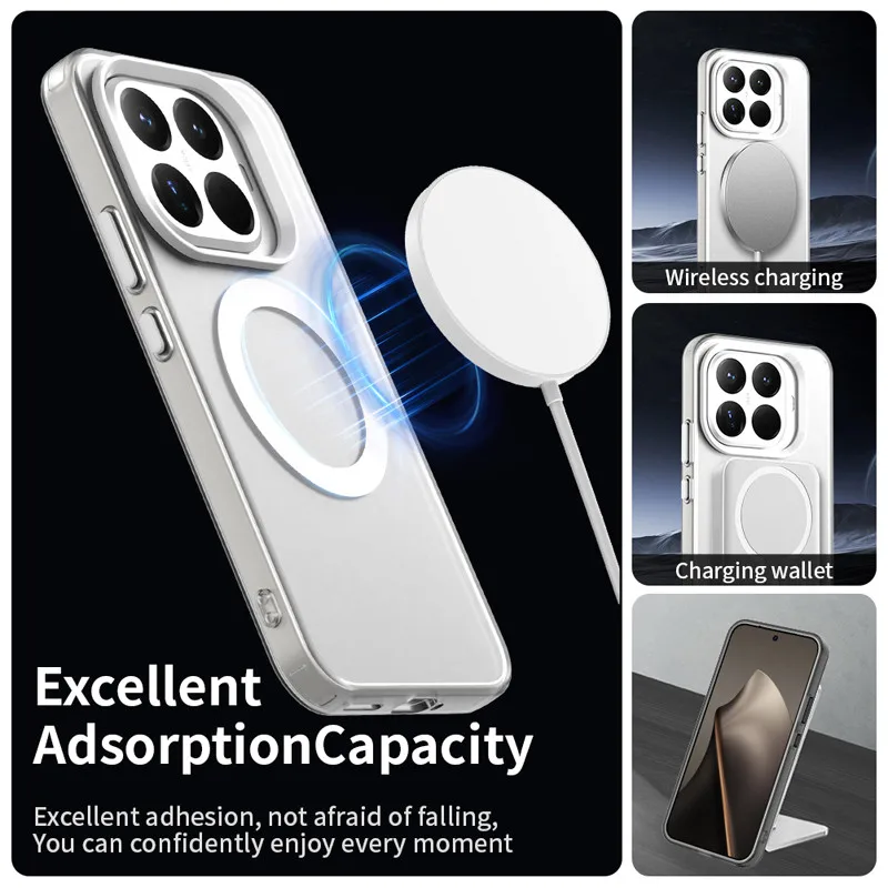 Minimalist Anti-Drop Magnetic Phone Case - Matte Translucent Finish