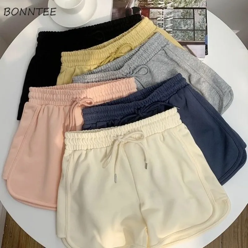 

Shorts Women High Waist Drawstring Cute 6 Colors Summer Joppers Casual Schoolgirls Korean Style Fashion College All-match Cozy