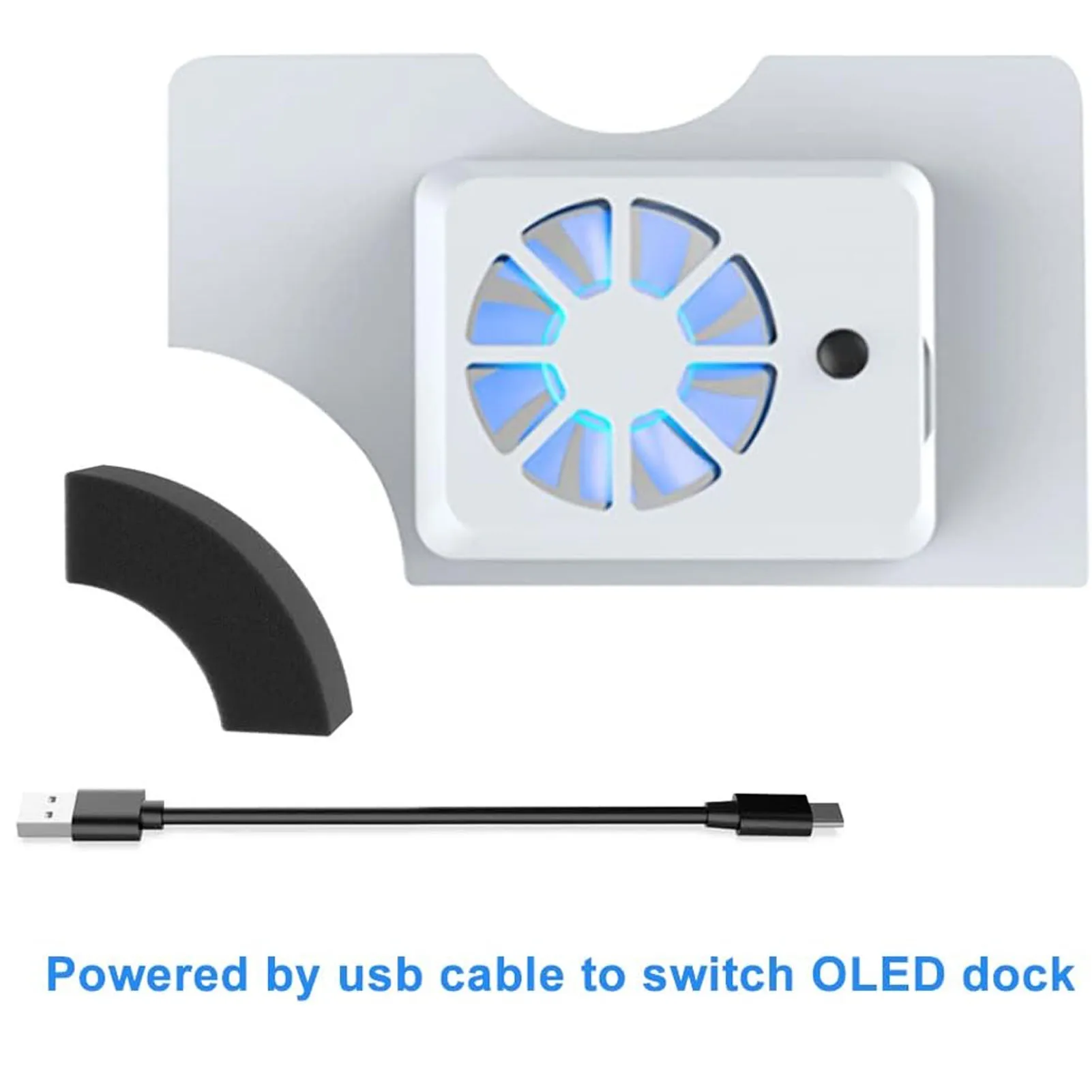 Game Console Cooling Fan Efficient Game Console Cooler Replacement Easy Installation White Smart for Game Console Accessories