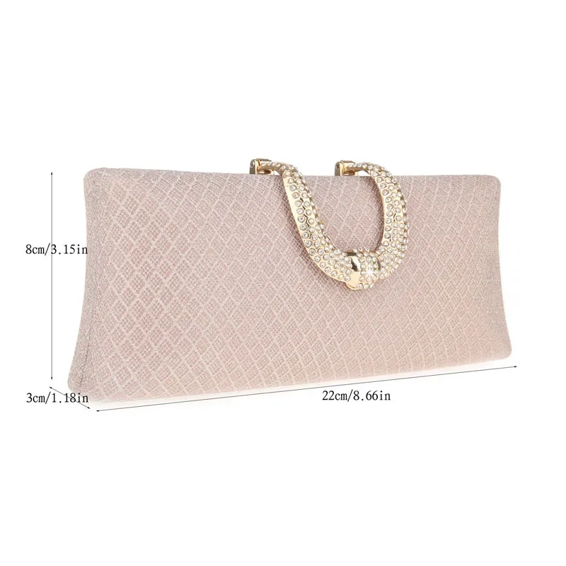 YYW Fashion Women Gold Evening Bag Party Banquet Glitter Bag For Ladies Wedding Clutches Handbag Shoulder Bag Chain Bolsas Mujer