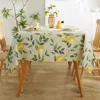 1x Lemon Pattern PVC Tablecloth Home Waterproof Oil Resistant Washable Dustproof Rectangular Tablecloth Kitchen Table Decoration 3
