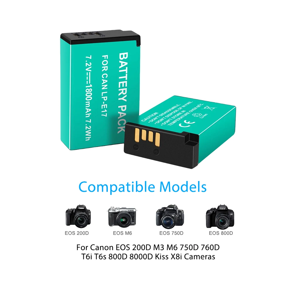 Palo Lpe17 Lp-e17 lp E17 Bateria Mais Lcd Carregador Usb para Canon Eos rp 250d 200d m3 m5 m6 750d 760d T6i T6s 800d 8000d 77d Beijo X8i - Image 5