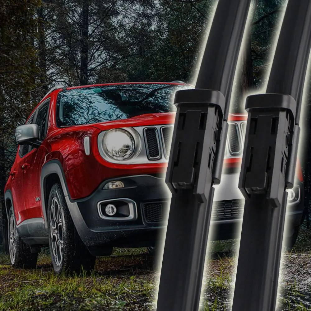 Wiper LHD Front Wiper Blades for Jeep Renegade BU 2014 - 2023 Windshield Windscreen Clean Window Rain Brushes 22"+20" 2