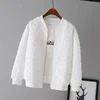 Solid Color Ladies Short Baseball Jacket 2023 New Korean Spring Casual White Jacket Top Female Cardigan Zipper Jackets Fashion 1