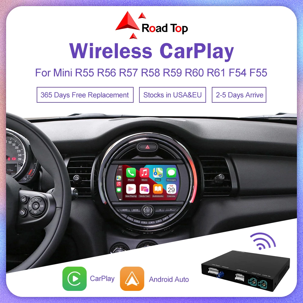 WirelessAppleCarPlayAndroidAutoforMiniR55R56R57R58R59R60