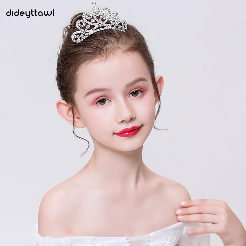 Dideyttawl Crystal Rhinestone Crown Tiaras Hair Bands For Girl Birthday Wedding Party Hair Accessories Jewelry NEW