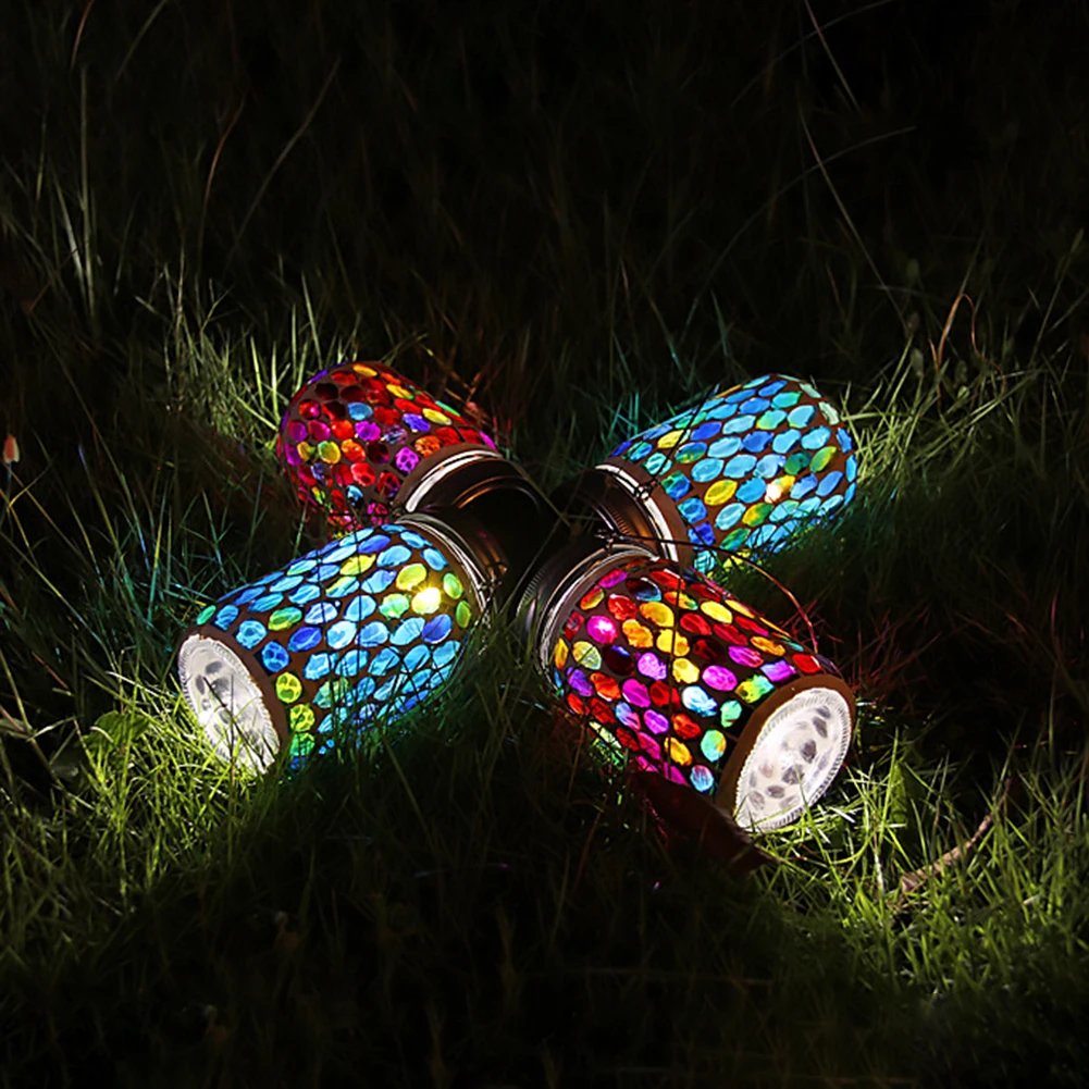 Description Picture 6 of itemLED Mosaic Solar Lantern Waterproof Mosaic Solar Hanging Light Solar Glass Bottle Jar Table Lamp for Garden Backyard Lawn Party