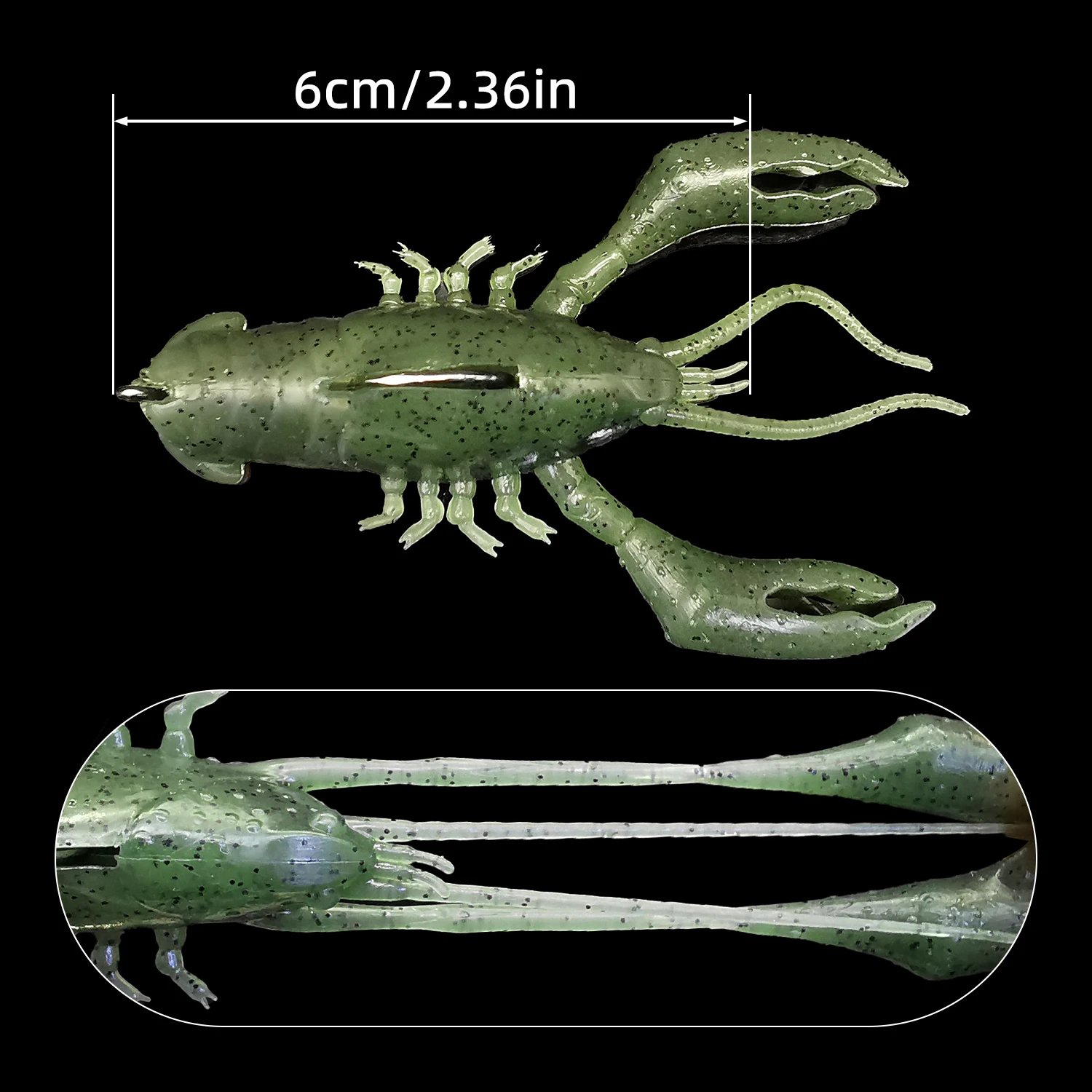 Anfs 1 Stück Craw Soft köder Cool Fishing lockt künstliche Köder Angel zubehör – Detail 4